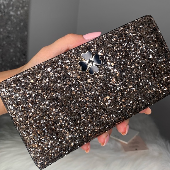 Kate Spade Odette Glitter Large Slim Bifold Wallet - Picture 8 of 8